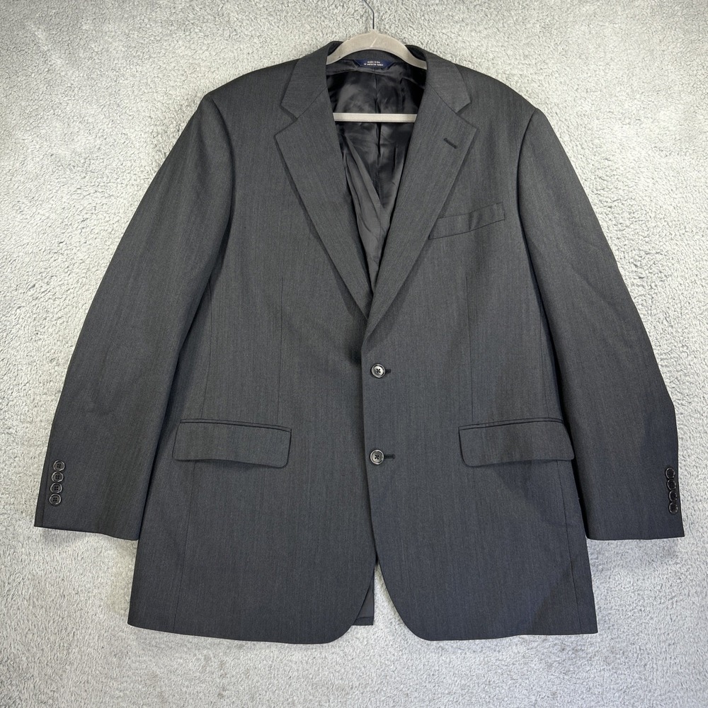 Brooks Brothers Blazer Mens 43L Black 1818 Madison Saxxon Wool Sport Coat Jacket
